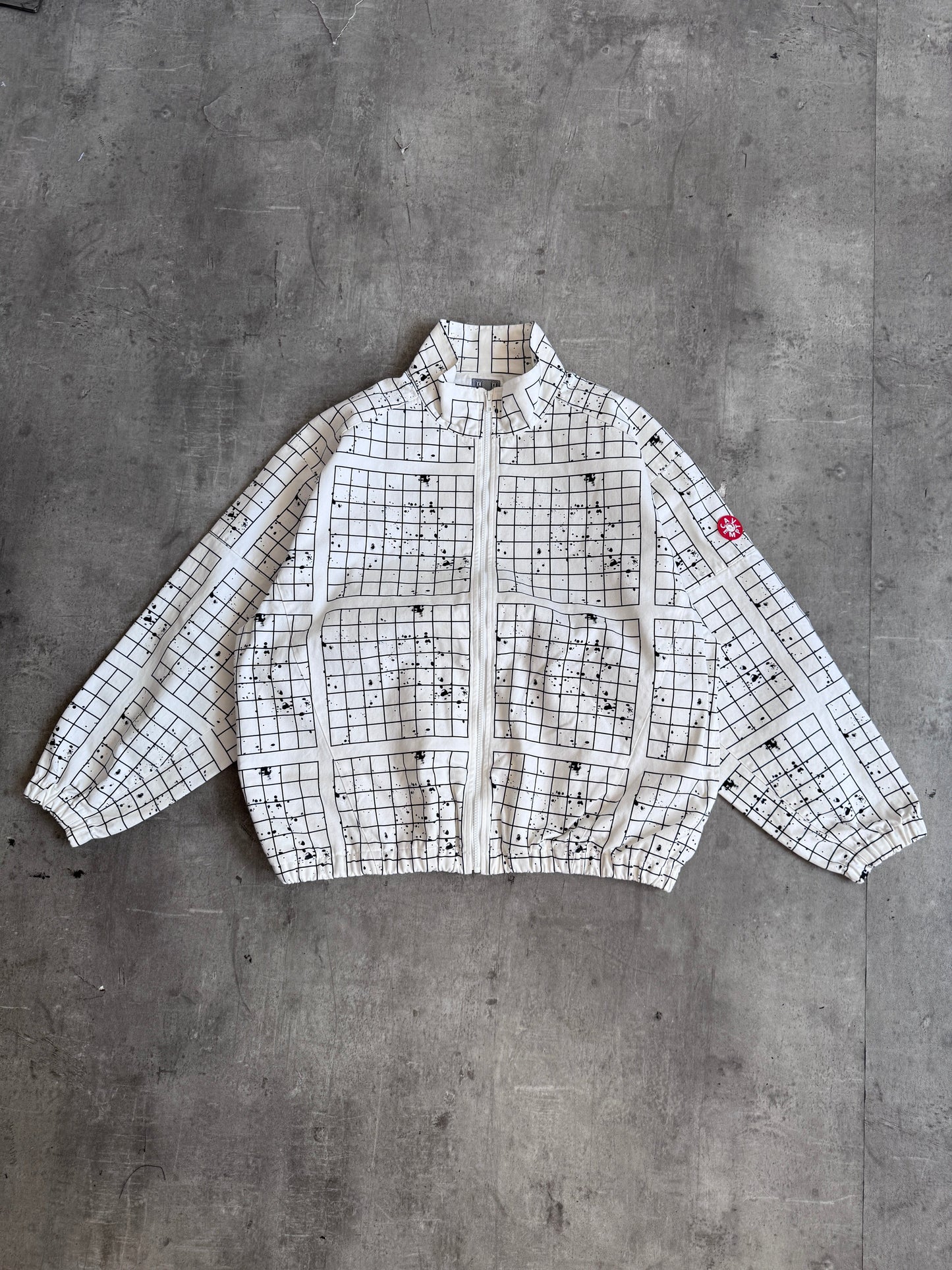 Cav Empt Paneled Splatter Grid Zip Jacket