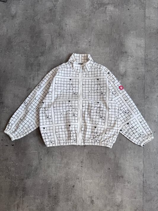 Cav Empt Paneled Splatter Grid Zip Jacket
