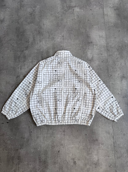 Cav Empt Paneled Splatter Grid Zip Jacket