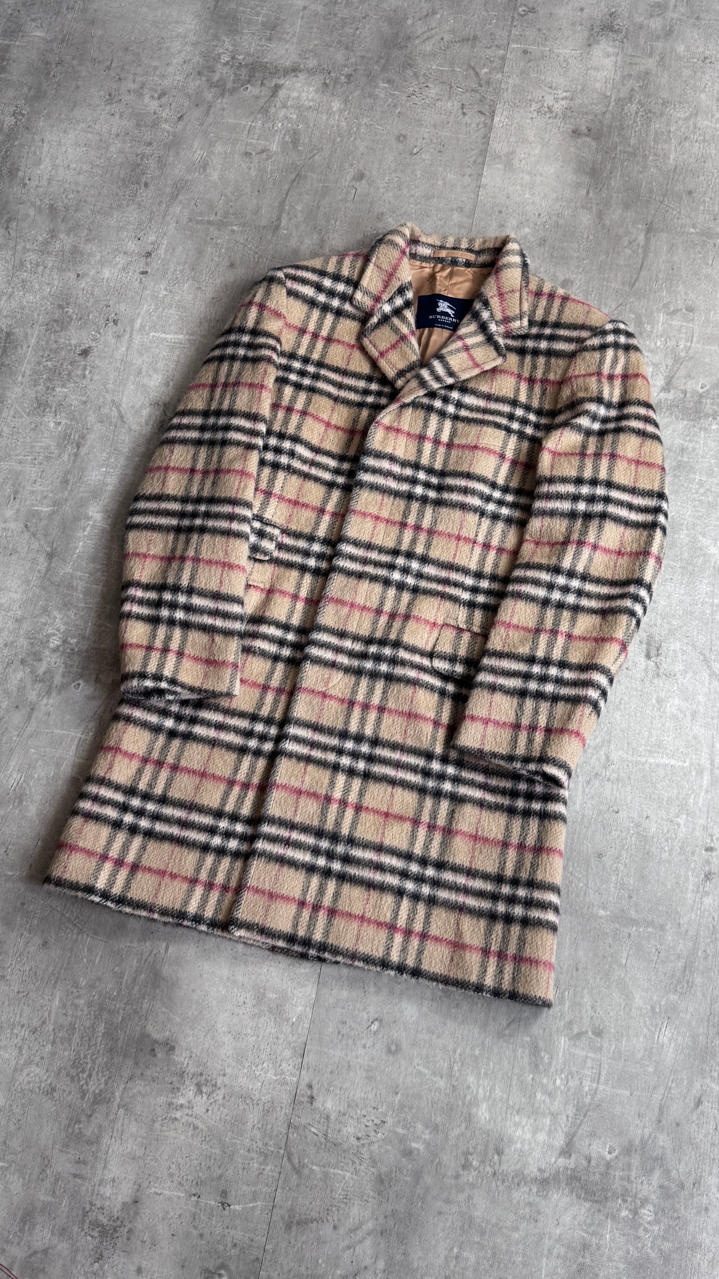 Burberry Classic Nova Check Mohair Overcoat