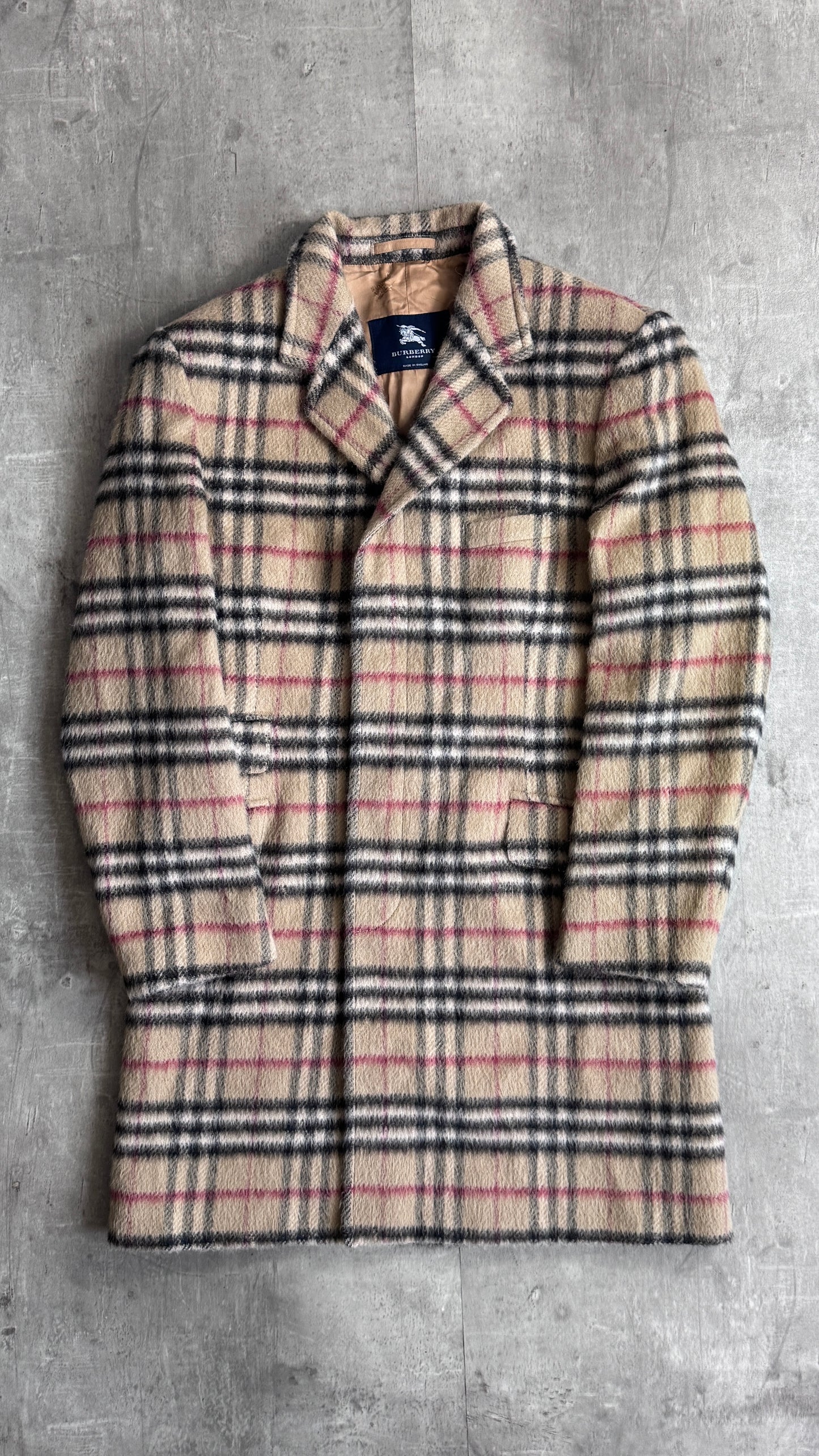 Burberry Classic Nova Check Mohair Overcoat