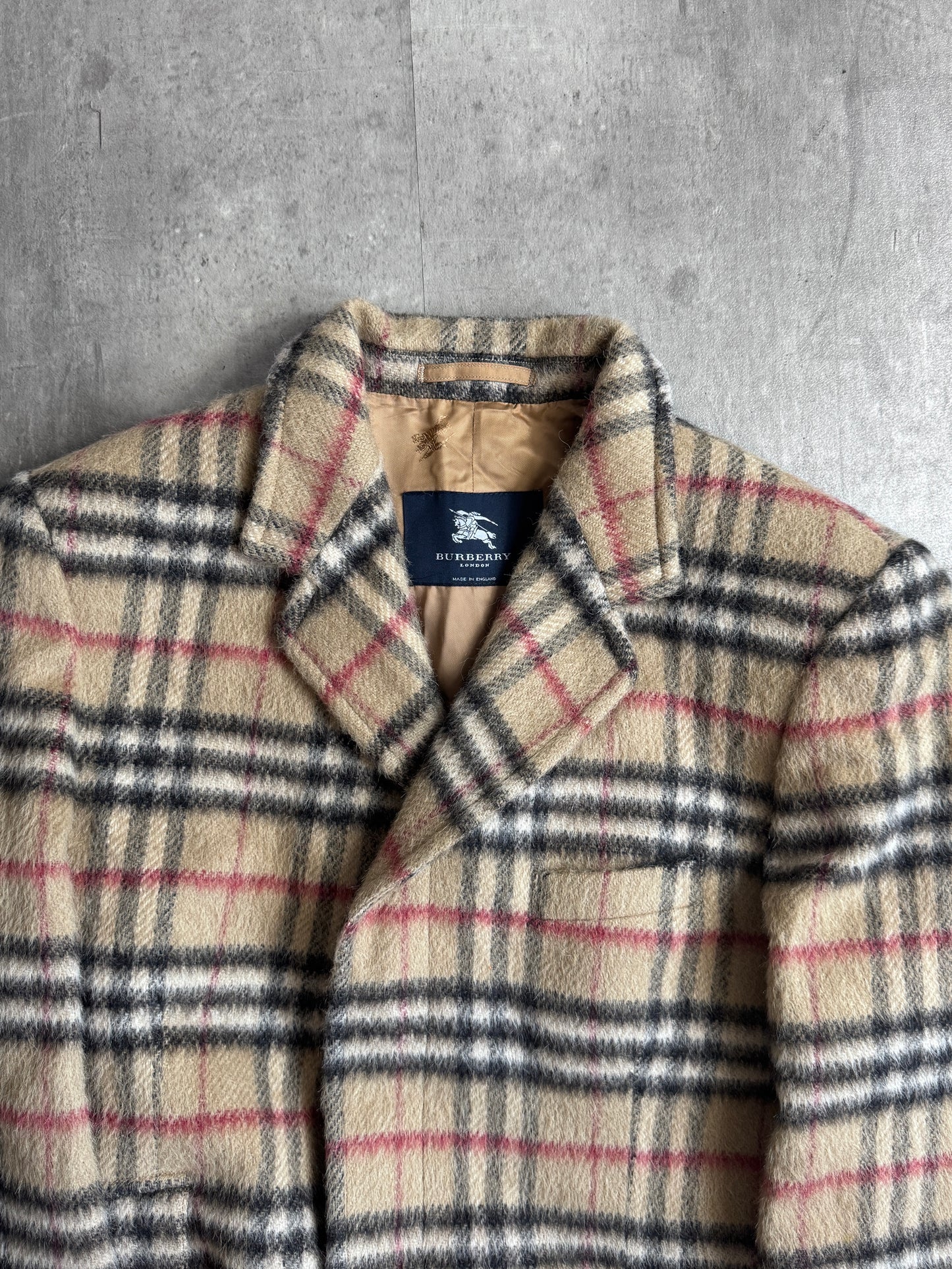 Burberry Classic Nova Check Mohair Overcoat