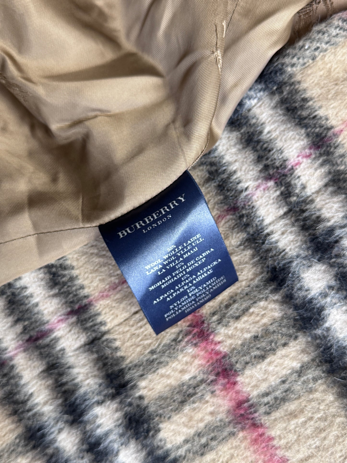 Burberry Classic Nova Check Mohair Overcoat