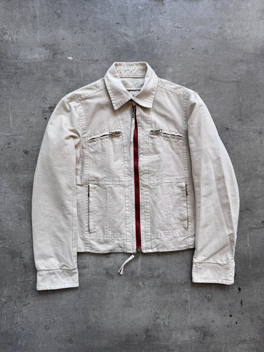 Dsquared2 Beige Zip-up Harrington Jacket