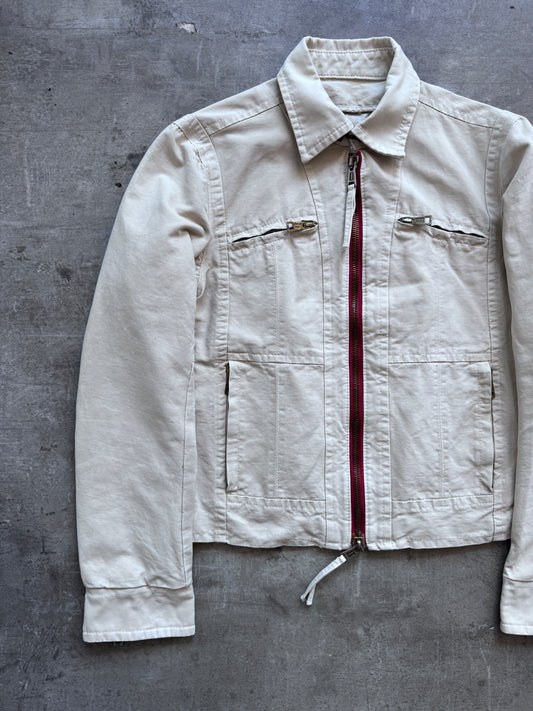 Dsquared2 Beige Zip-up Harrington Jacket