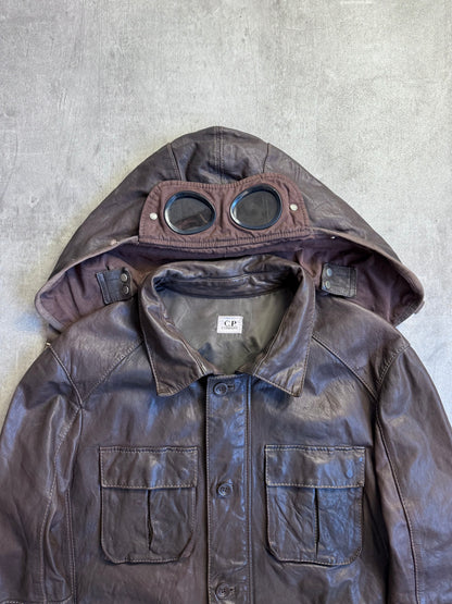 2014 C.P. Company Google Mille Miglia Leather Jacket