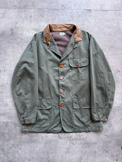S/S1992 C.P. Company Green Suede Collar Hunting Jacket