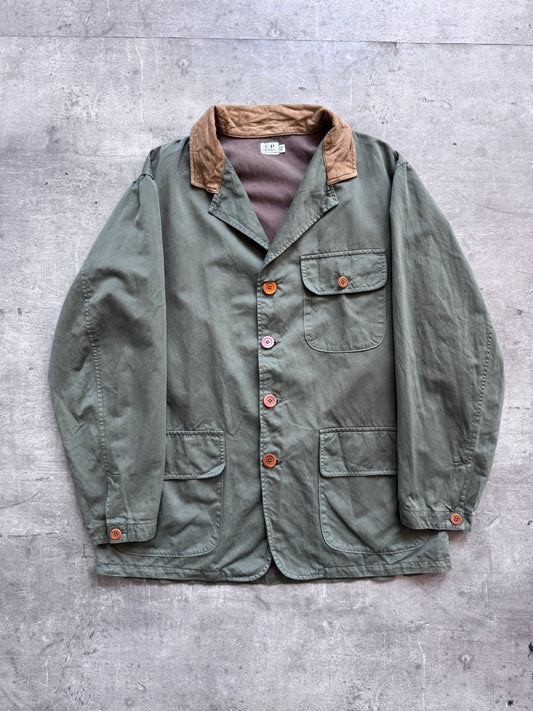 S/S1992 C.P. Company Green Suede Collar Hunting Jacket