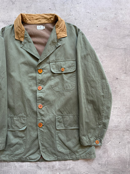 S/S1992 C.P. Company Green Suede Collar Hunting Jacket