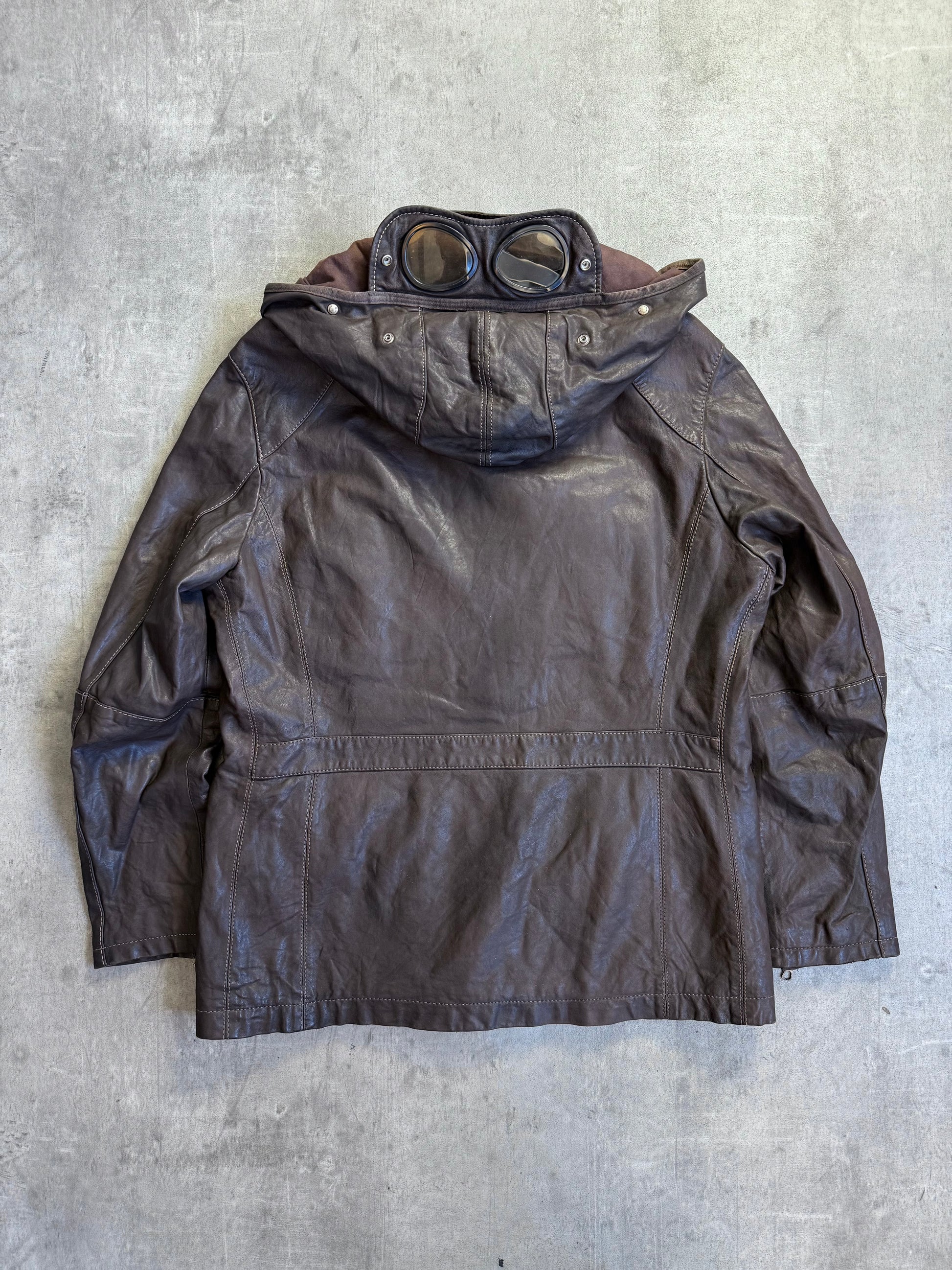 2014 C.P. Company Google Mille Miglia Leather Jacket – Vintage