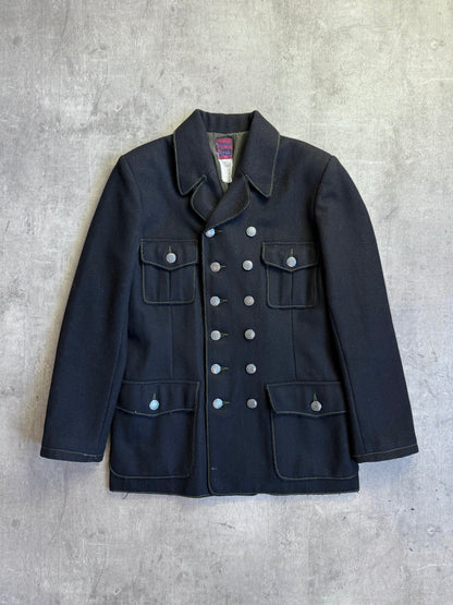 1990 Gaultier Jeans Contrast Stitch Military Style Wool Jacket