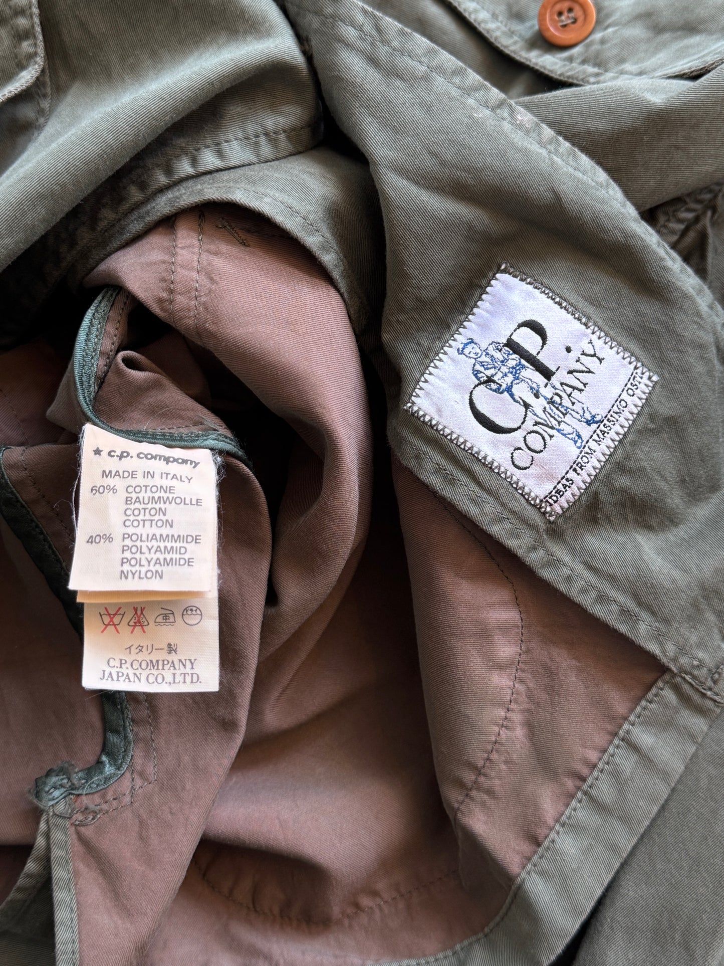 S/S1992 C.P. Company Green Suede Collar Hunting Jacket