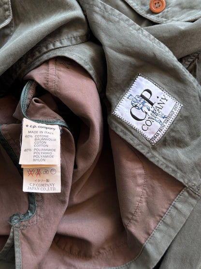 S/S1992 C.P. Company Green Suede Collar Hunting Jacket