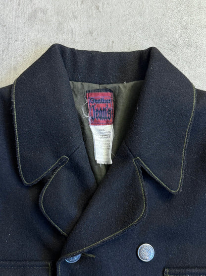 1990 Gaultier Jeans Contrast Stitch Military Style Wool Jacket