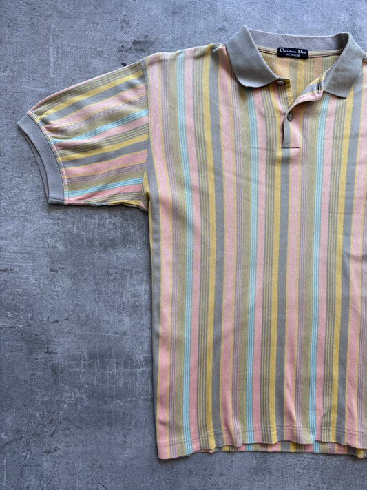 Christian Dior Pastel Stripe SS Polo Shirt