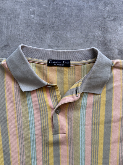 Christian Dior Pastel Stripe SS Polo Shirt