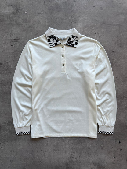 Christian Dior Logo Collar LS Polo Shirt