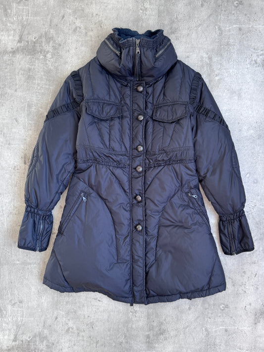 Marithe Francois Girbaud Ruffle Trimmed Fitted Puffer