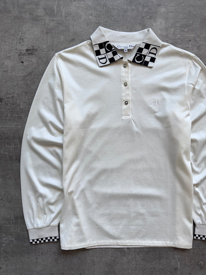 Christian Dior Logo Collar LS Polo Shirt