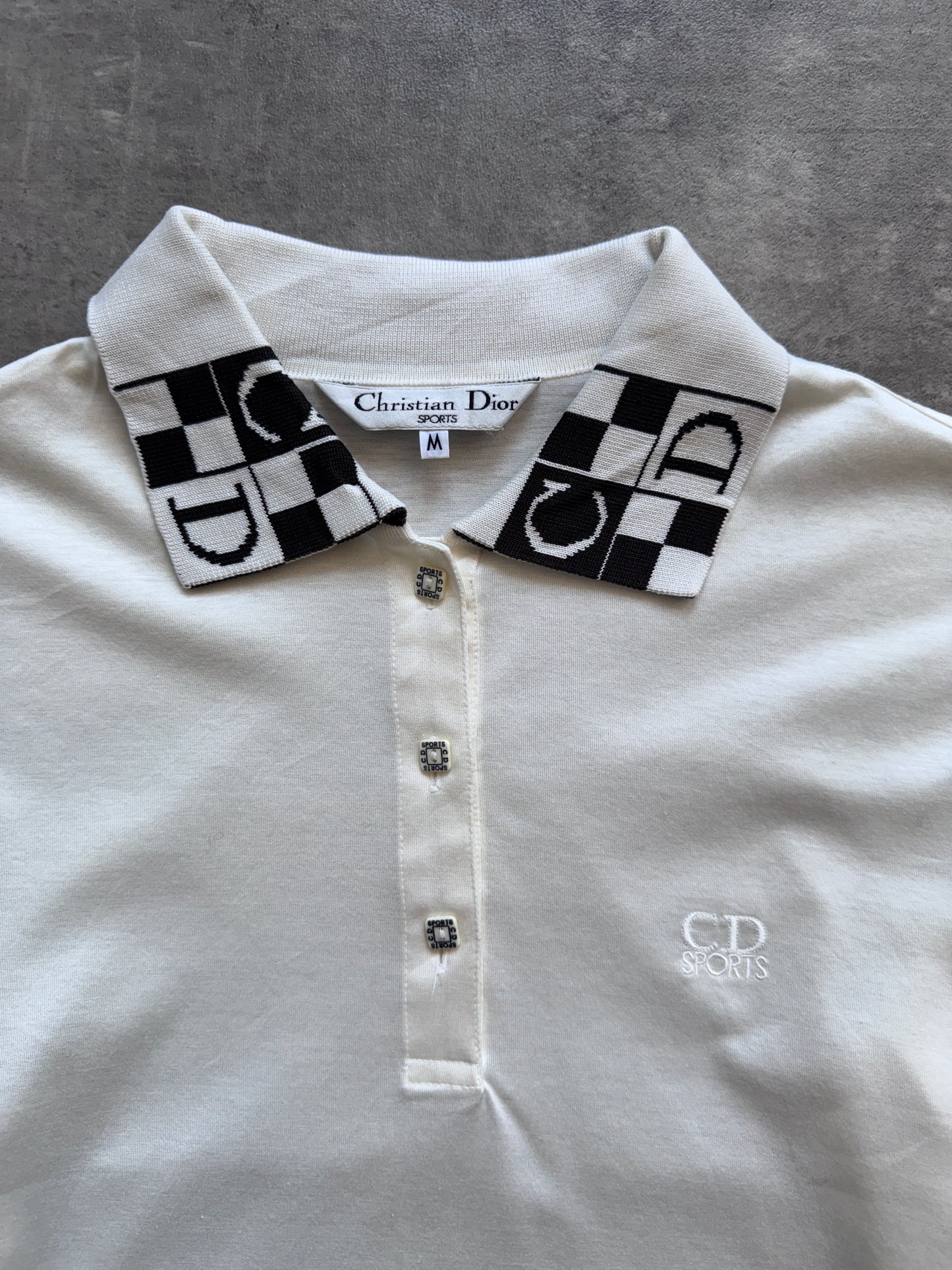 Christian Dior Logo Collar LS Polo Shirt