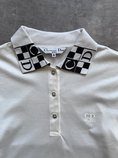 Christian Dior Logo Collar LS Polo Shirt