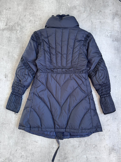 Marithe Francois Girbaud Ruffle Trimmed Fitted Puffer
