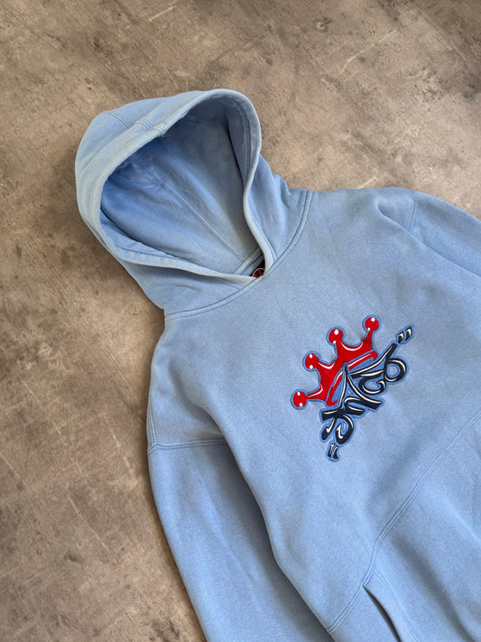 JNCO Jeans Embroidered Spellout Blue Hoodie