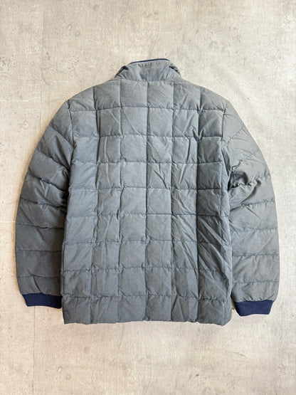Moncler Navy Trim Grey Down Puffer Jacket