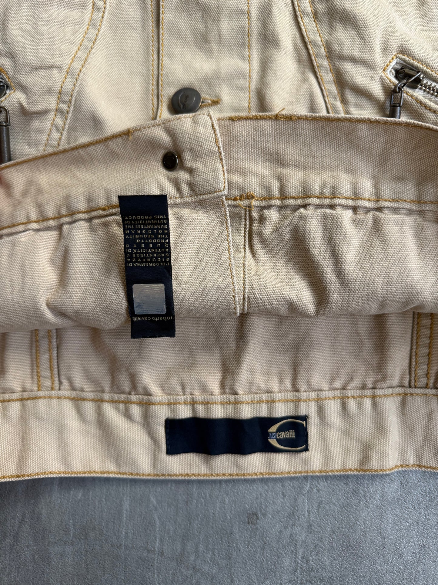 Just Cavalli Canvas Four Pocket Utility Rider Jacket