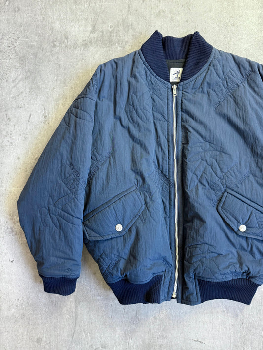Hai Sporting Gear Logo Embossed Quilted Bomber Jacket