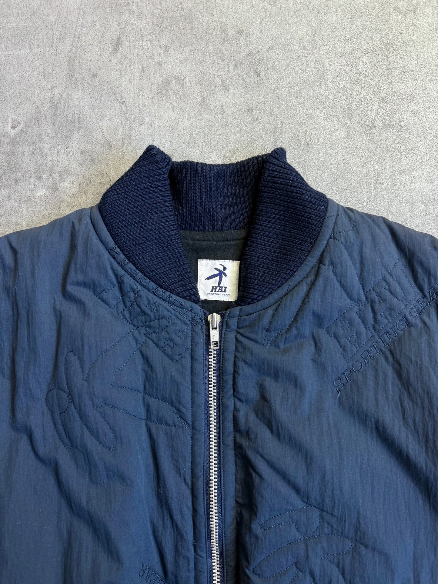 Hai Sporting Gear Logo Embossed Quilted Bomber Jacket