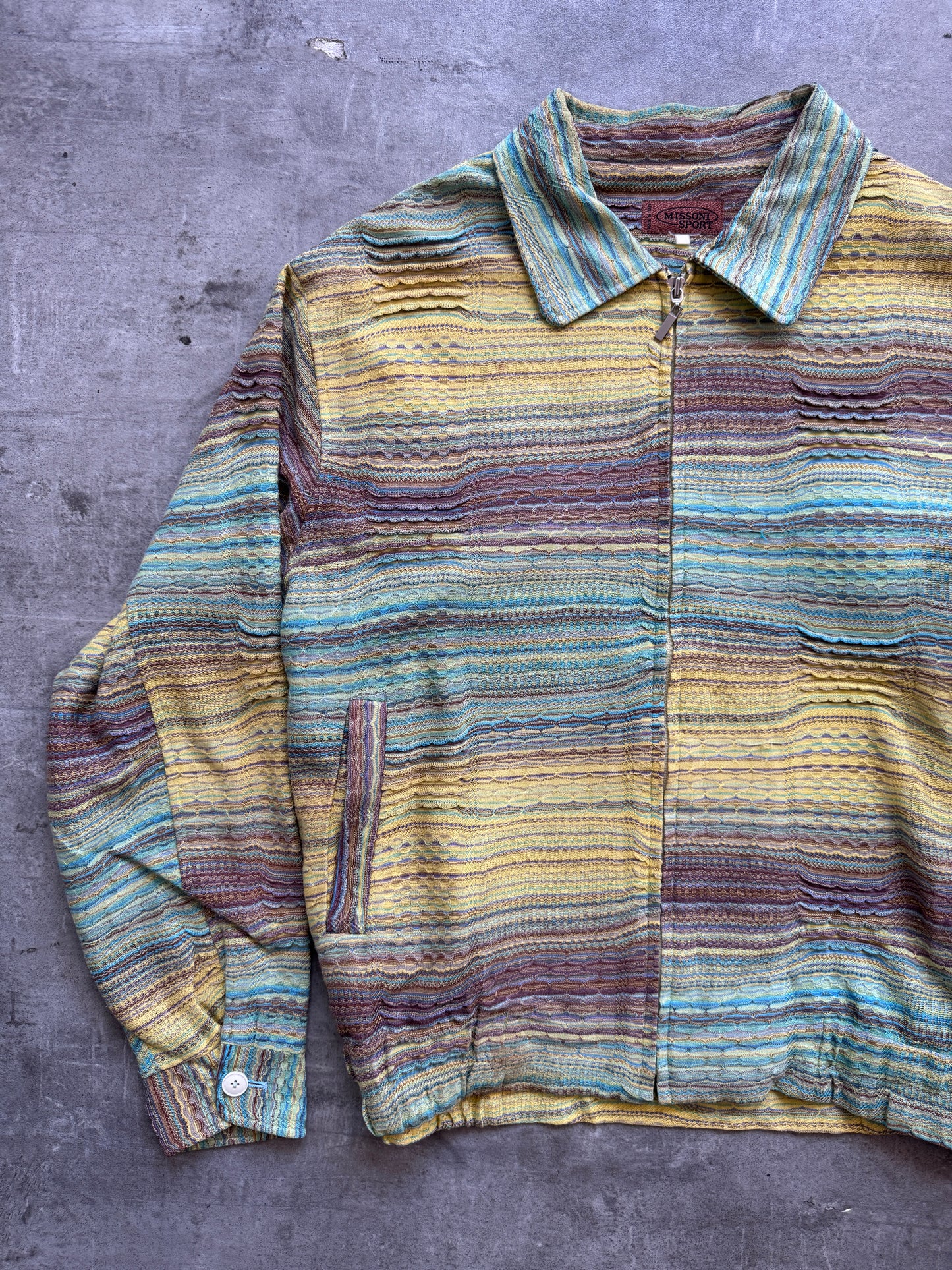 90s Missoni Multi Knit Boxy Work Jacket