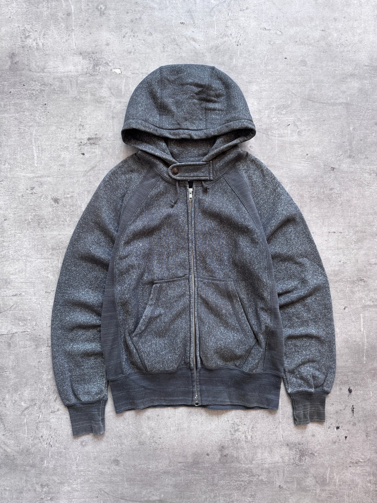 Engineered Garments Mixed Grain Dark Grey Articulated Hoodie