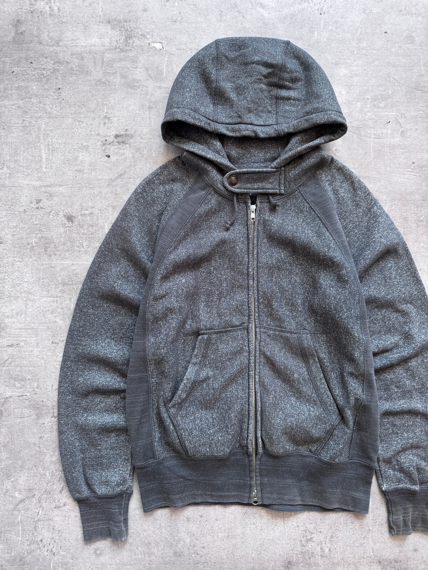 Engineered Garments Mixed Grain Dark Grey Articulated Hoodie