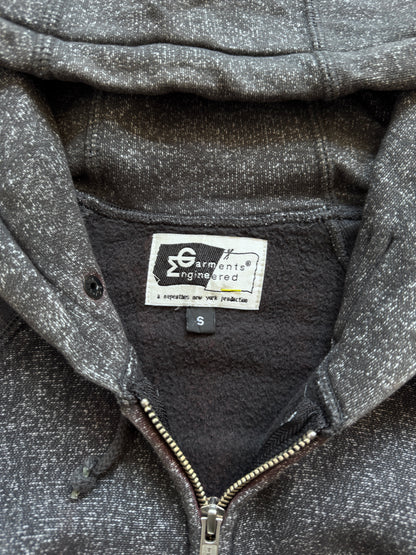 Engineered Garments Mixed Grain Dark Grey Articulated Hoodie