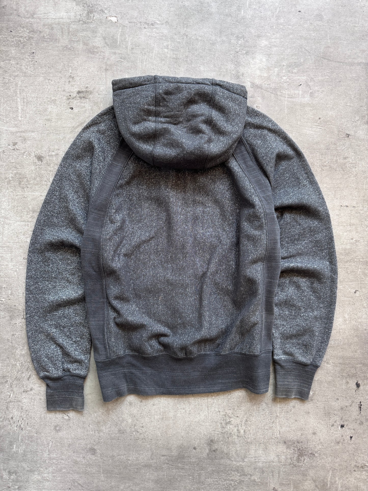 Engineered Garments Mixed Grain Dark Grey Articulated Hoodie