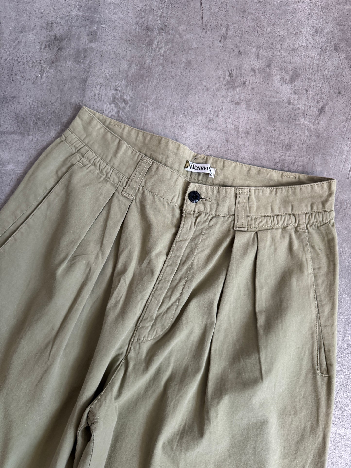 Bonville C.P. 1990s Sage Wide Leg trousers