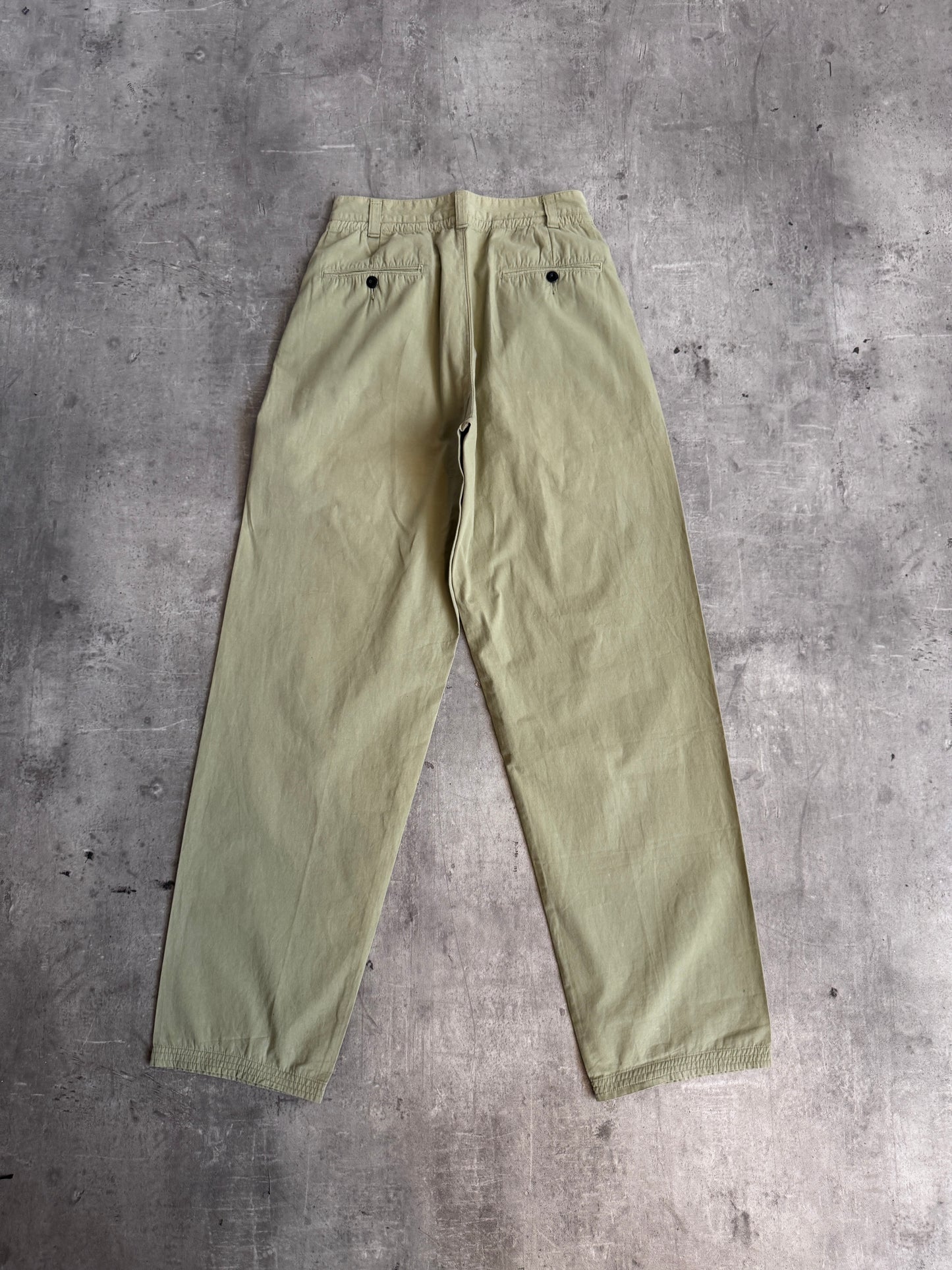 Bonville C.P. 1990s Sage Wide Leg trousers