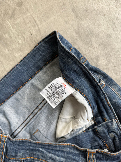 Blue Jeans Japanese Koi Fish Embroidered Denim Jeans