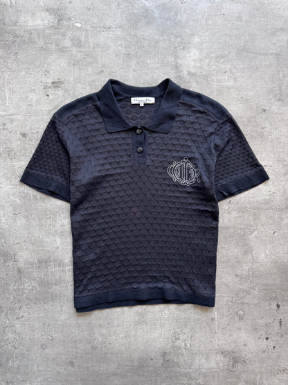 Christian Dior for Pret a Porter Semi Sheer Black Polo