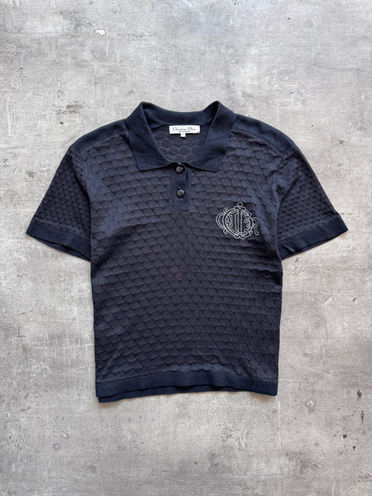 Christian Dior for Pret a Porter Semi Sheer Black Polo