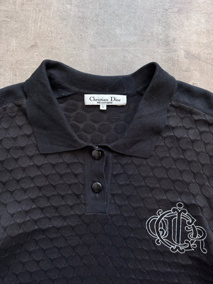 Christian Dior for Pret a Porter Semi Sheer Black Polo