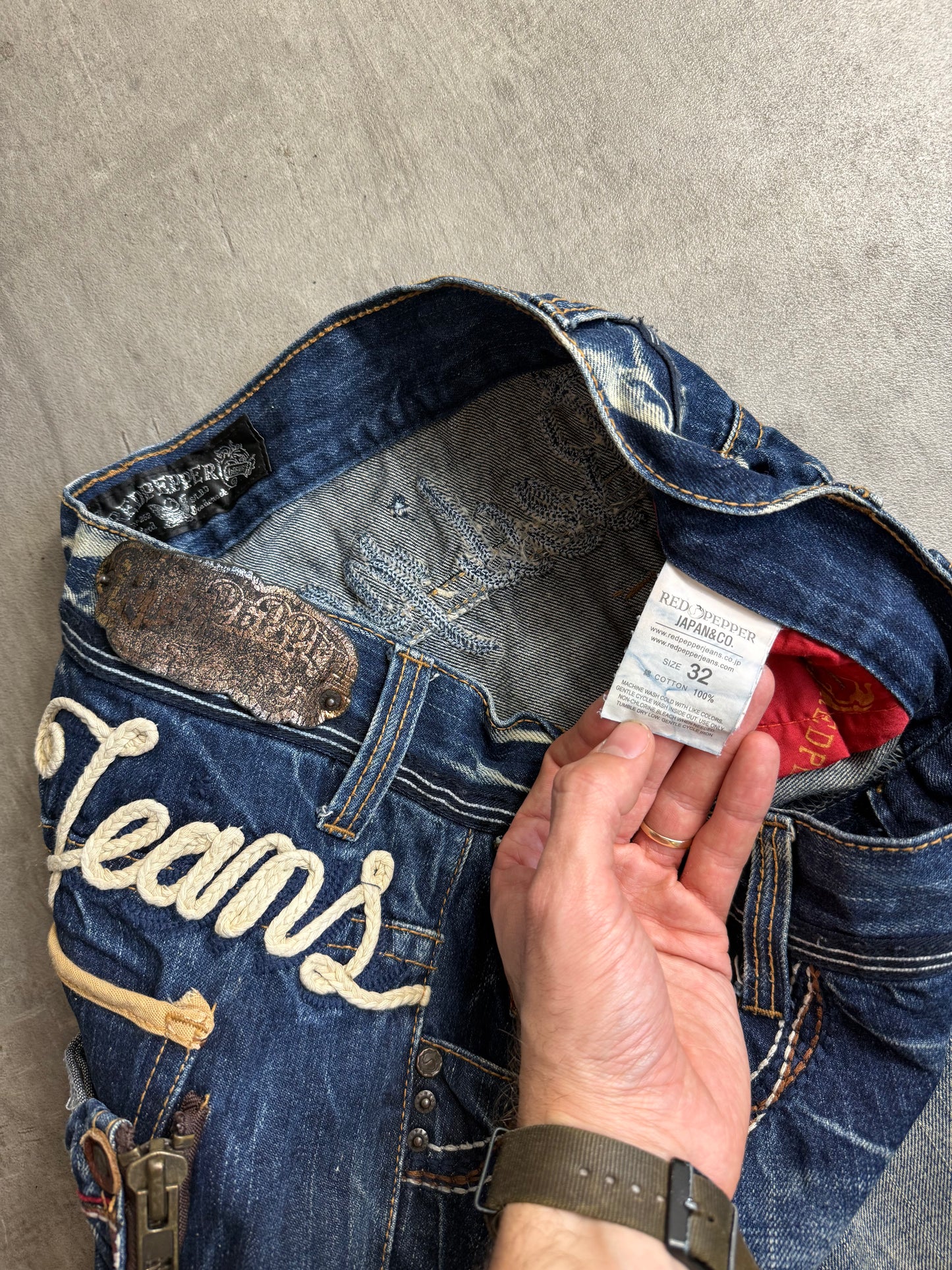 Red Pepper Four Pocket Embelished Denim Jeans