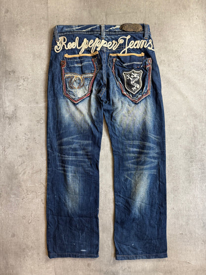 Red Pepper Four Pocket Embelished Denim Jeans