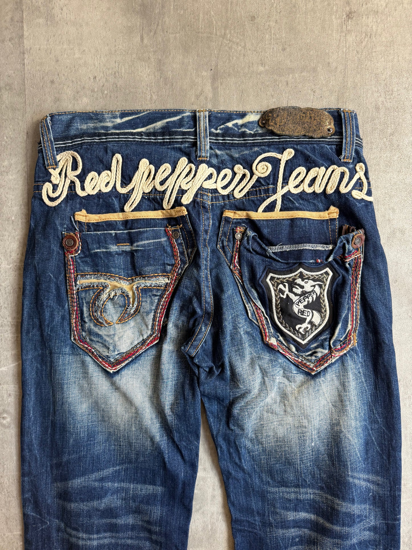 Red Pepper Four Pocket Embelished Denim Jeans