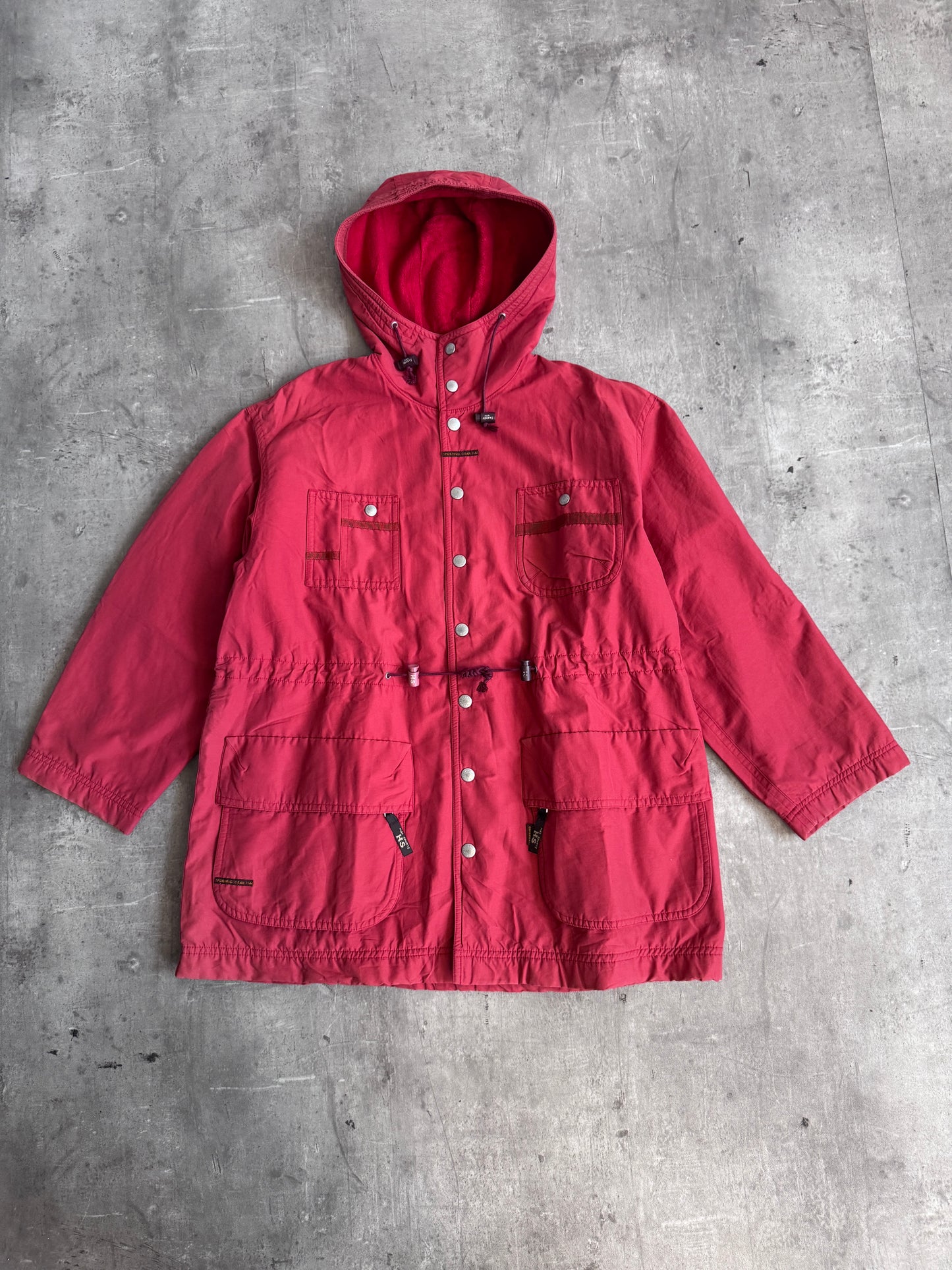 Issey Miyake Hai Sporting Gear Red Fleece lined Tech Jacket