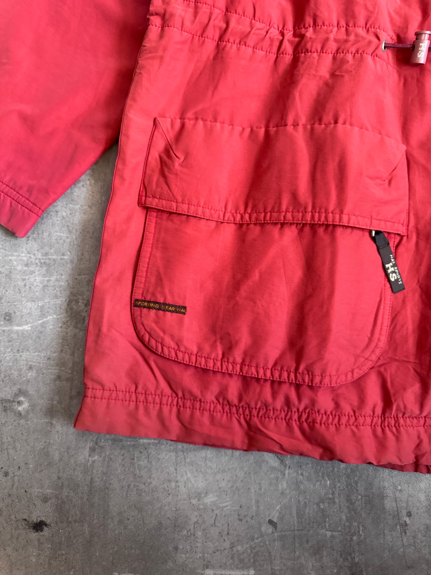 Issey Miyake Hai Sporting Gear Red Fleece lined Tech Jacket