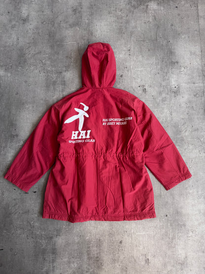 Issey Miyake Hai Sporting Gear Red Fleece lined Tech Jacket