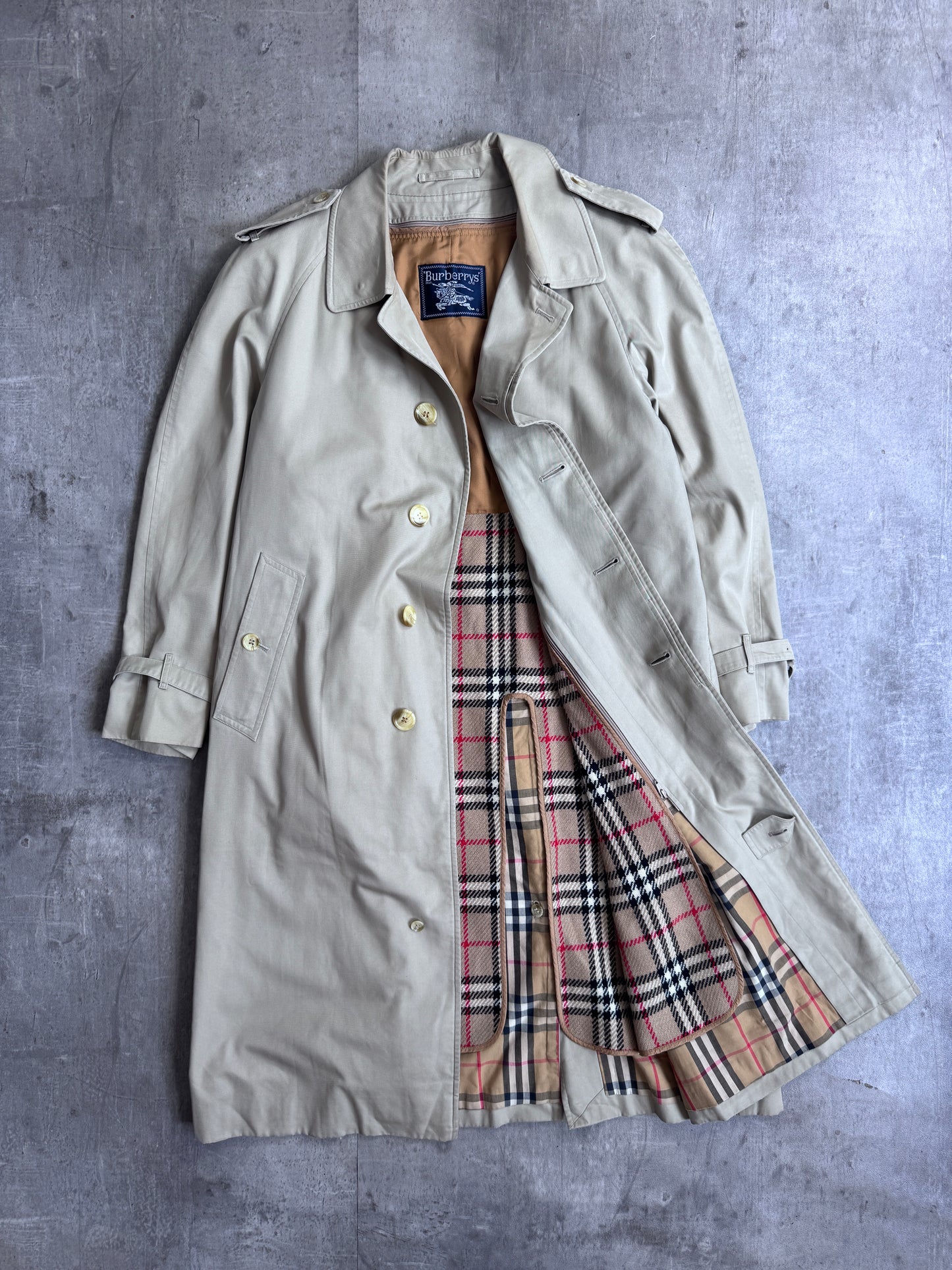Burberry SIlk Lined Double Breasted Trench Coat