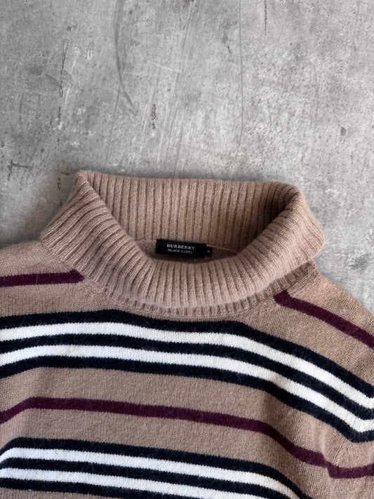 Burberry Black Label Classic Nova Stripe Wool Turtleneck